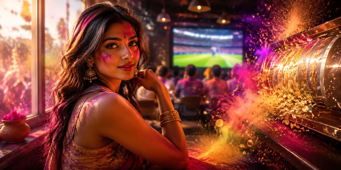 Cricket betting during Holi festival in India